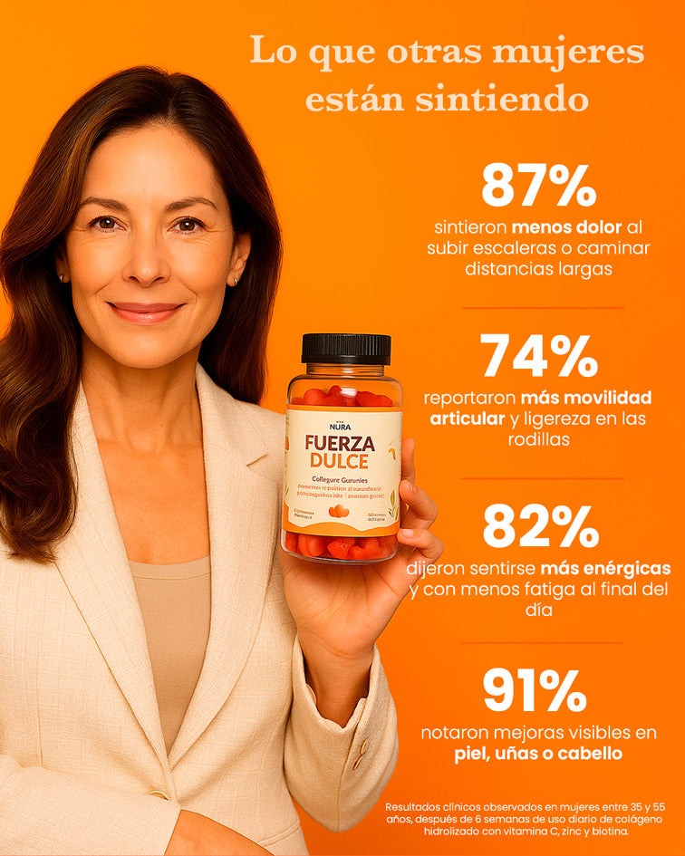 Repara Tu Cuerpo en 30 Días Con Gomitas de Colágeno | Nura Fuerza Dulce